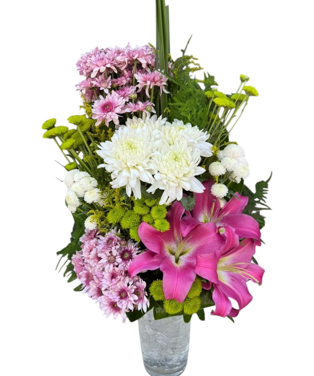 Mix Colorful flowers in Vase