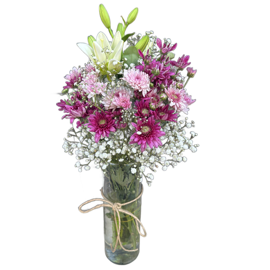 Lilies & Chrysanthemums Vase2
