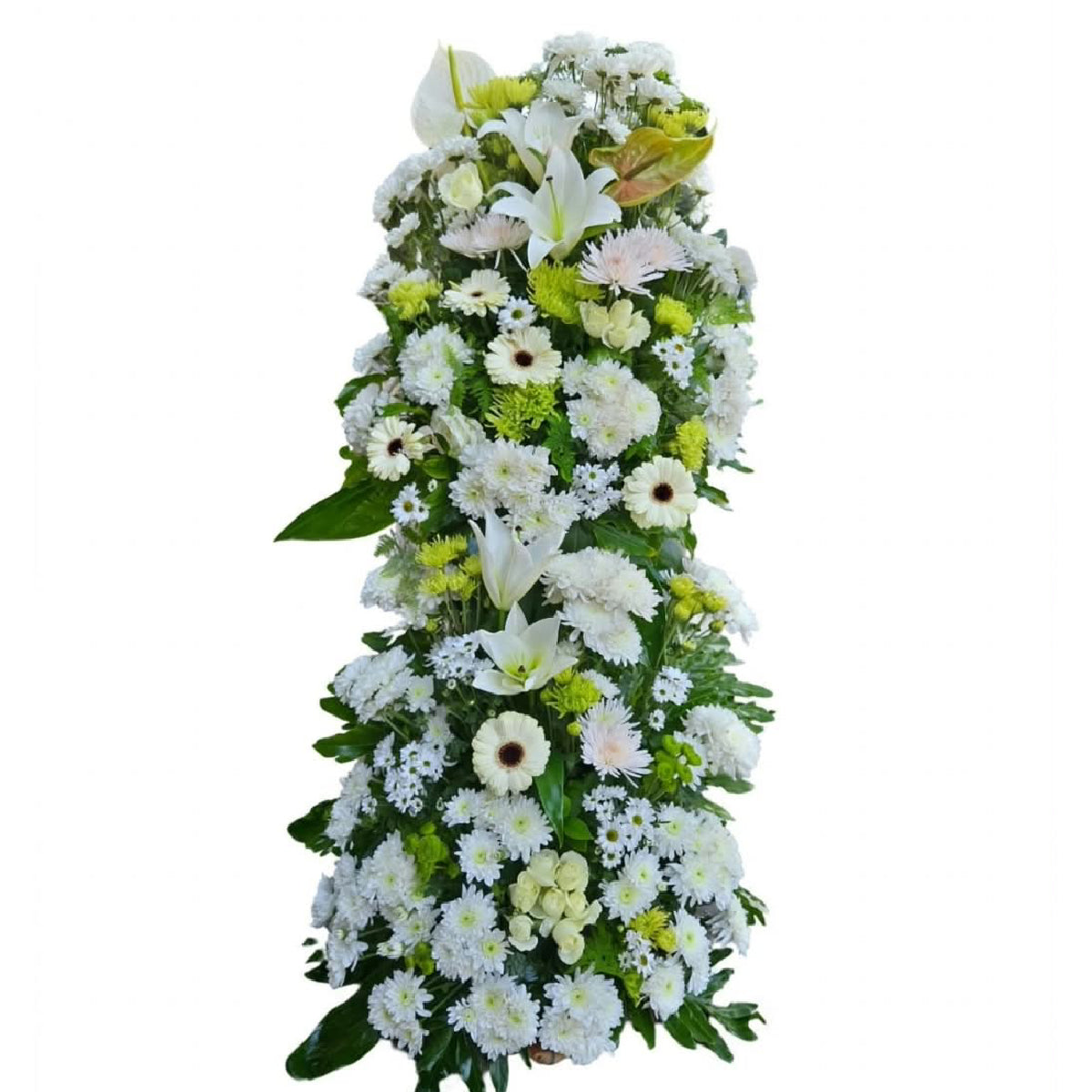 Lilies with White Roses & Chrysanthemums Bouquet