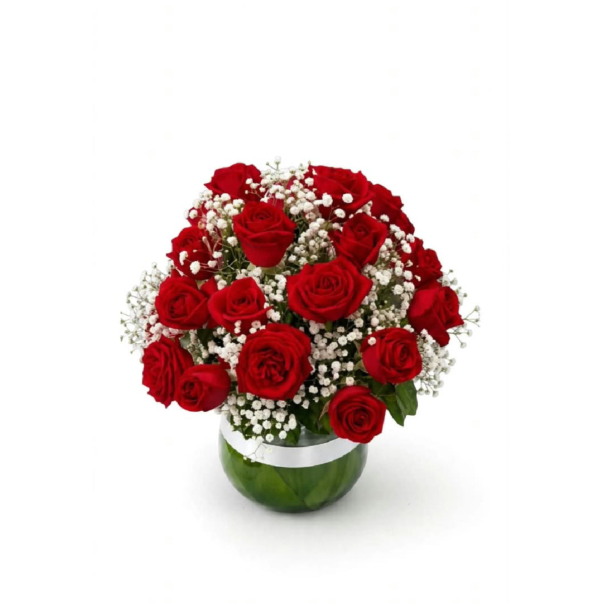 20 Red Roses in a Vase