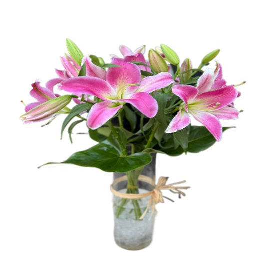 Pink Lilies Vase