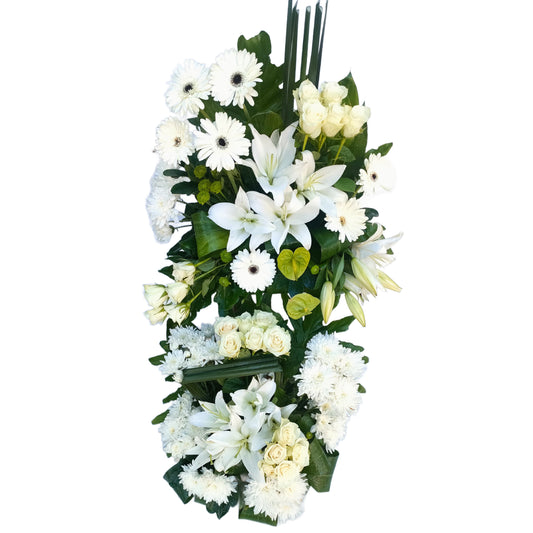 Pure White Lilies & Roses Bouquet