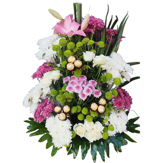 Mix Colorful flowers with Chocolate Bouquet