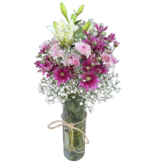 Lilies & Chrysanthemums Vase2