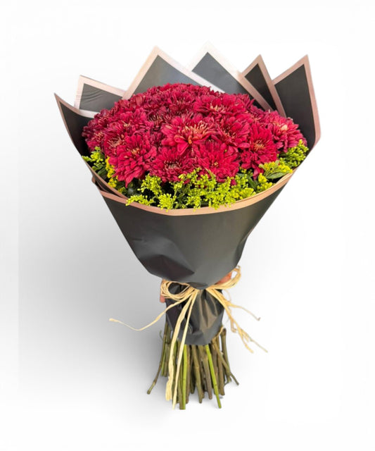 Pure Red Chrysanthemum Bouquet