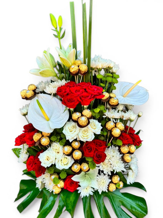Mix Colorful flowers with Chocolate Bouquet