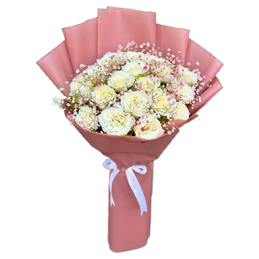 20 White Roses Bouquet
