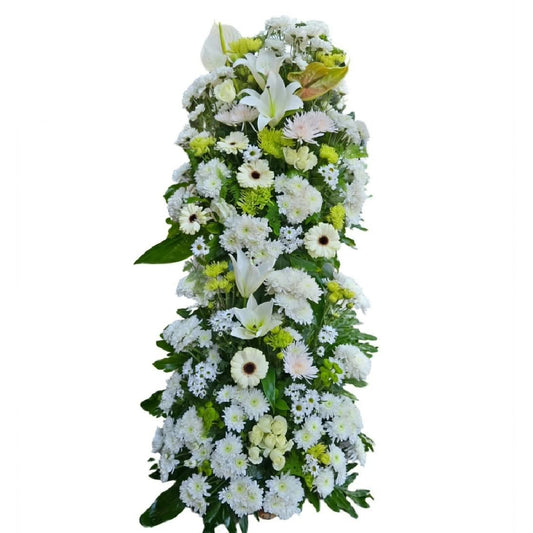 Lilies with White Roses & Chrysanthemums Bouquet
