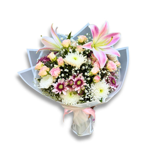 Lilies & Baby Rose and Chrysanthemum Bouquet