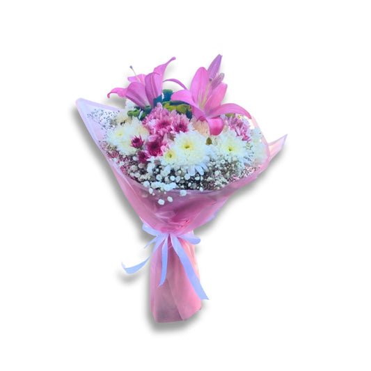 Lilies & Chrysanthemum with Baby Flowers Bouquet